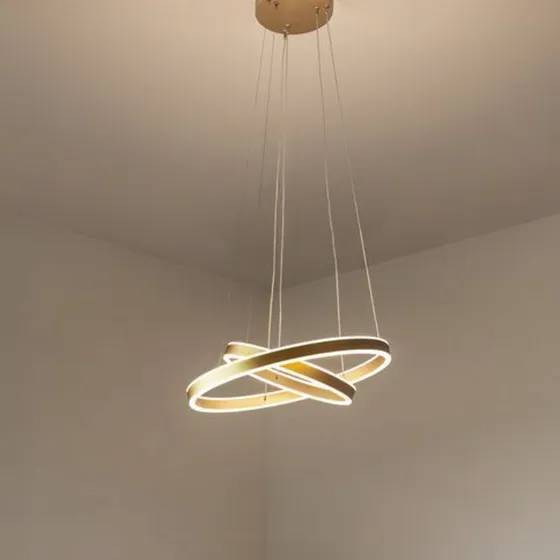 SLV One Double LED Hanglamp - Messing/Goud - Ø 60cm