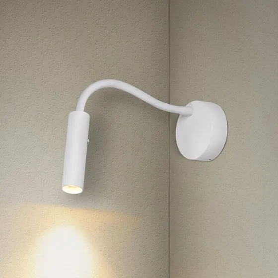 SLV Karpo Goose Flexibele LED Wandlamp - Wit