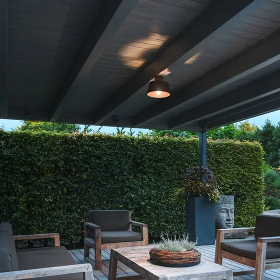 SLV Photoni Plafondlamp - Zwart Aluminium - Ø 25 cm
