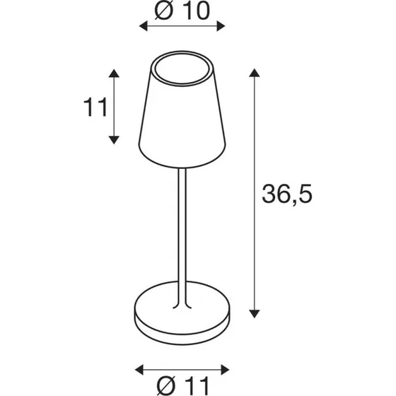 SLV Vinolina Two LED-acculamp Rood - Aluminium - Ø 11 cm