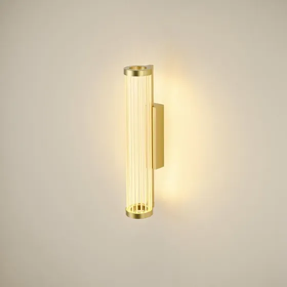 SLV LED wandlamp Quimera, messing, 41 cm, CCT