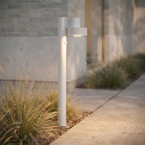 Lucande Elune LED Tuinpadverlichting - Lichtgrijs - 77 cm