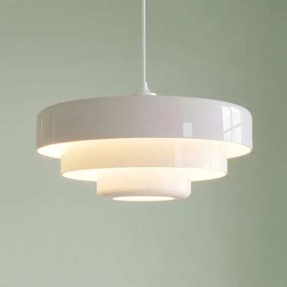 Lindby Tivra Hanglamp - Glanzend Wit - Ø 35 cm - Metaal