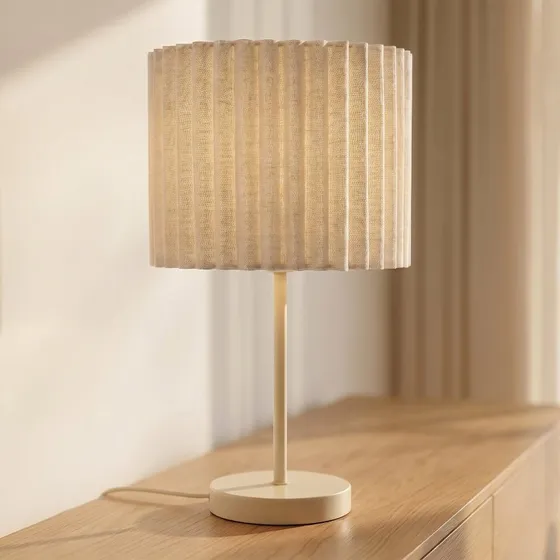 Lindby Libbie Tafellamp - Crème Linnen - 45 cm