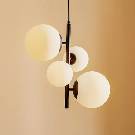 ALDEX Hanglamp Dione - Zwart - 4-Lamps - Modern Glas
