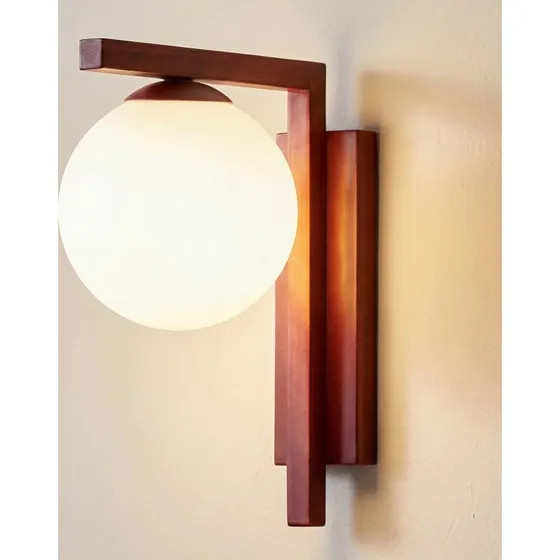 ALDEX Wandlamp Zac, Wijnrood, Glas, Modern