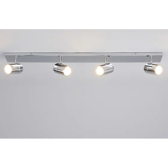 Lindby Dejan Plafondlamp - Chroom - 85cm - 4-lamps - IP44