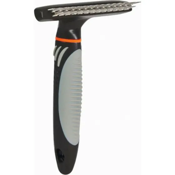 Trixie Metaalkam Langhaar Dubbele Tanden 10x15 cm Blauw-Grijs