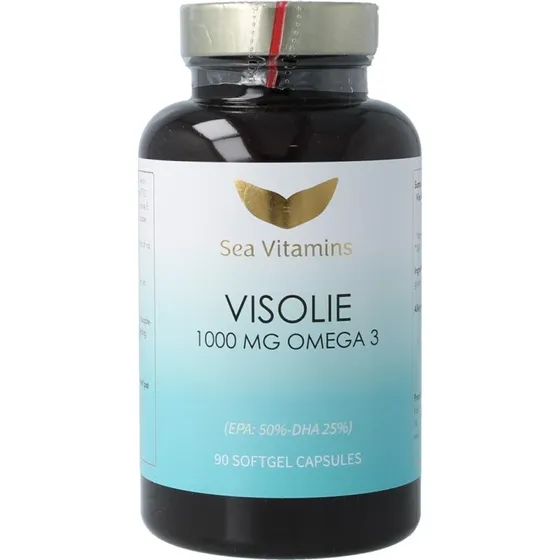Sea Vitamins Omega 3 Visolie Strong met Vitamine E 90 Capsules