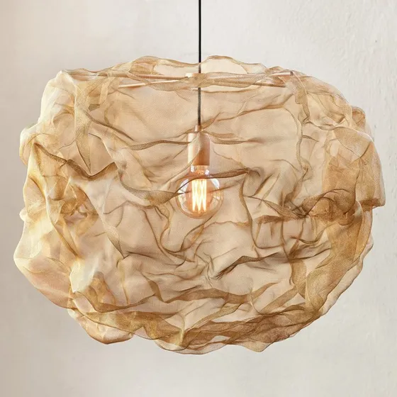 Northern Heat hanglamp - Gevlochten messing