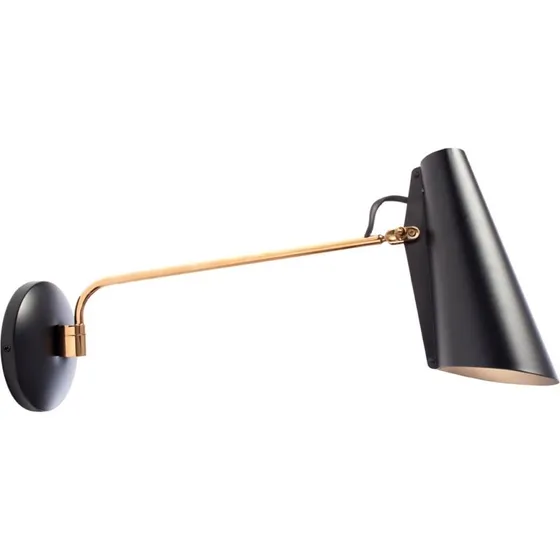 Northern Birdy Wandlamp - Zwart/Messing - Swing