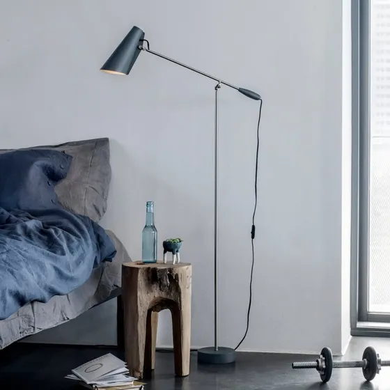 Northern Birdy - Grijze retro vloerlamp