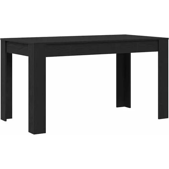 vidaXL Eettafel Zwart eiken 140 x 74,5 x 76 cm