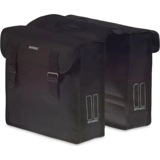 Basil Mara Dubbele Fietstas Zwart 26L