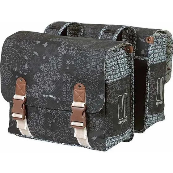 Basil Boheme Dubbele Fietstas 35L Charcoal