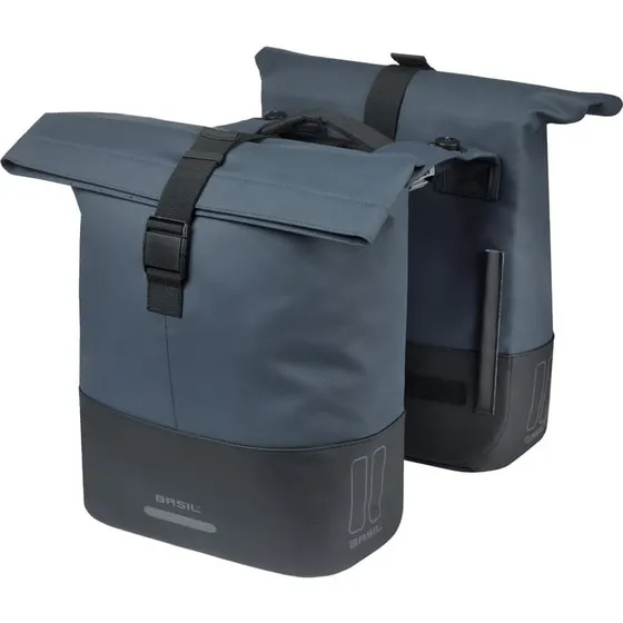 Basil Cove Dubbele Fietstas MIK 28-32L Marine Blauw/Zwart