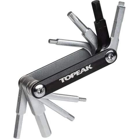 Topeak Nano 9 Inbussleutel Minitool 2, 2,5, 3, 4, 5, 6, 8 mm Zwart