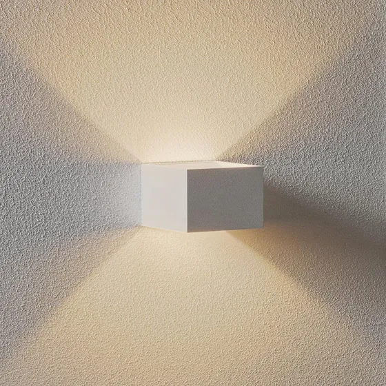 SLV Logs In LED Wandlamp - Wit - 10 cm