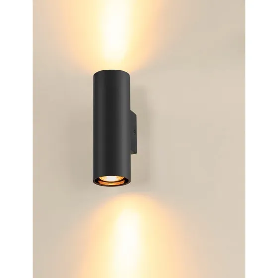 SLV Asto Tube wandspot up & down - Zwart - 2x GU10