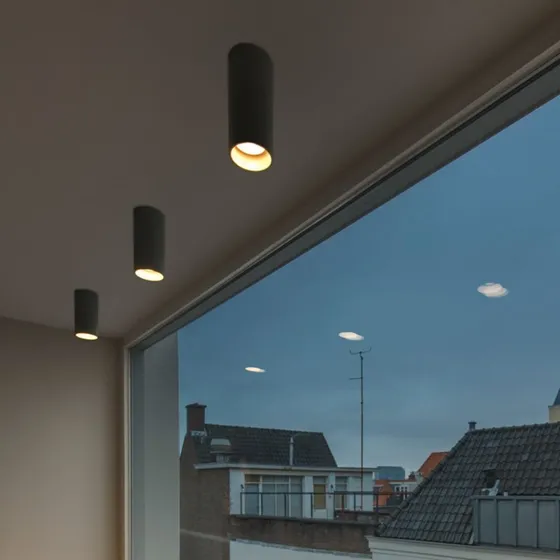 SLV Asto Tube Downlight GU10 - Zwart - Modern