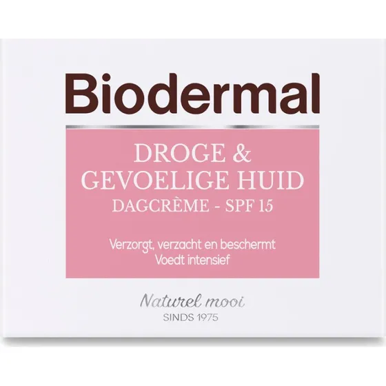 Biodermal Droge & Gevoelige Huid Dagcrème SPF15 50 ml