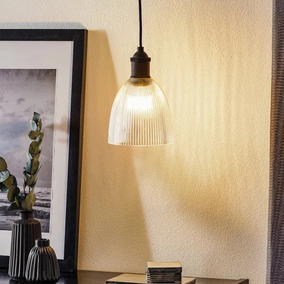 Westinghouse Hanglamp 6338540 - Brons & Gegolfd Glas