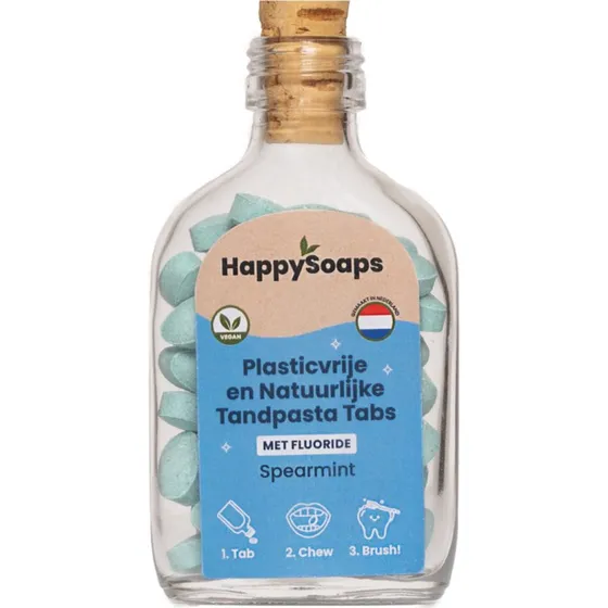 HappySoaps Tandpasta Tabs Fluoride Spearmint 62st