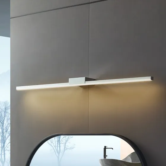 Lucande Kivana LED Wandlamp 90cm - Chroom - IP44