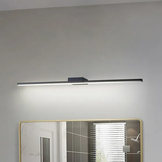 Lucande Kivana LED Wandlamp - Zwart - 90cm - IP44