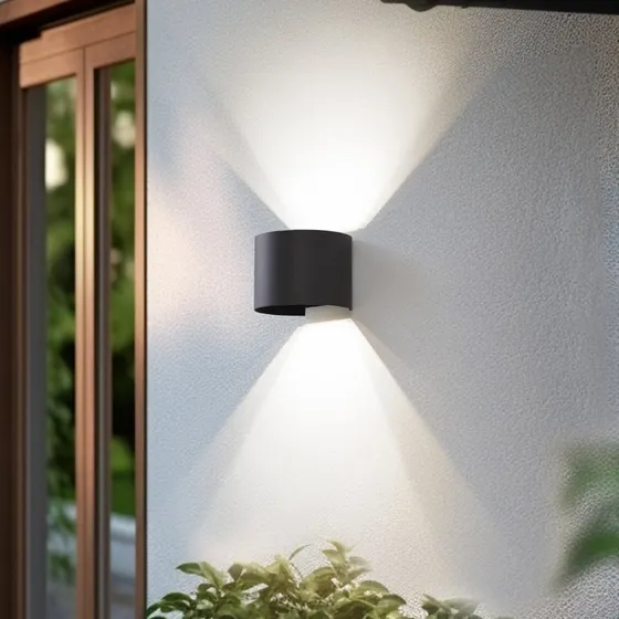 Lindby Smart LED Buitenwandlamp Dara Grijs - CCT RGB Tuya