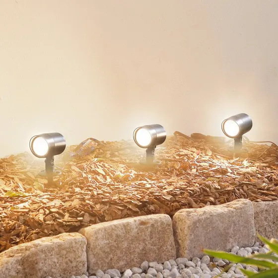 Lindby Smart LED Prikspot Nycta RGB - Set van 3 - Zwart