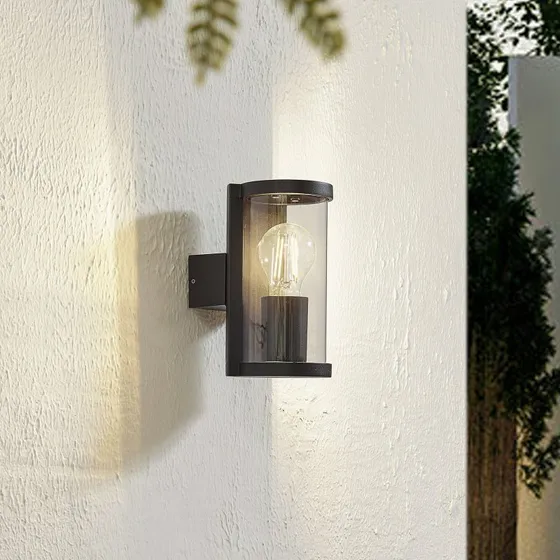 Lucande Zanta Buitenwandlamp - Zwart - Aluminium - IP65