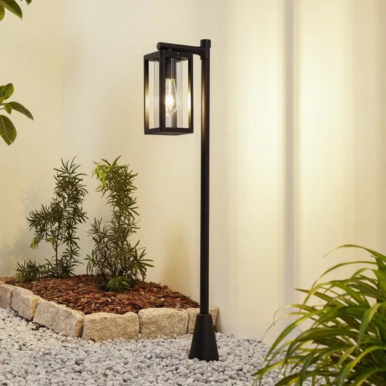 Lucande Siveta Tuinpadverlichting - 100 cm - Zwart - Aluminium