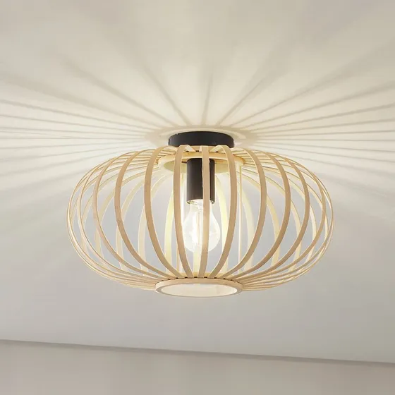 Lindby Plafondlamp Lielle - Bamboe - Ø38 cm