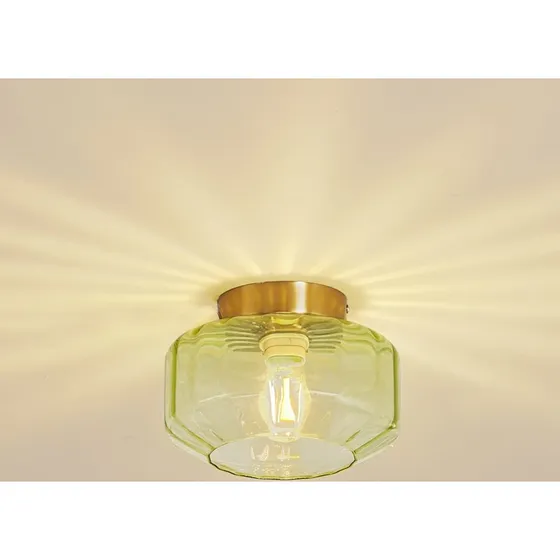 Lindby Plafondlamp Hildur - Groen Glas - Ø 22 cm