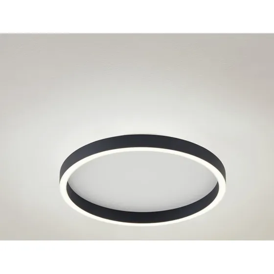 Lucande Rotundo LED Plafondlamp - Zwart - Dimbaar - Ø 40 cm