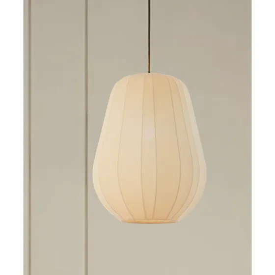 Lindby Hanglamp Helin, Beige, Ø30 cm, Stof