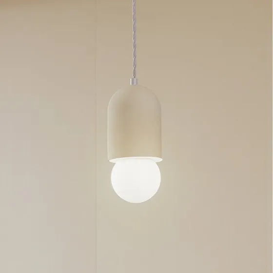 Lindby Nielson Hanglamp, Beige, Ø 11 cm, Dimbaar