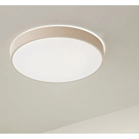 Lindby LED plafondlamp Zylo, beige, Ø 49 cm, dimbaar