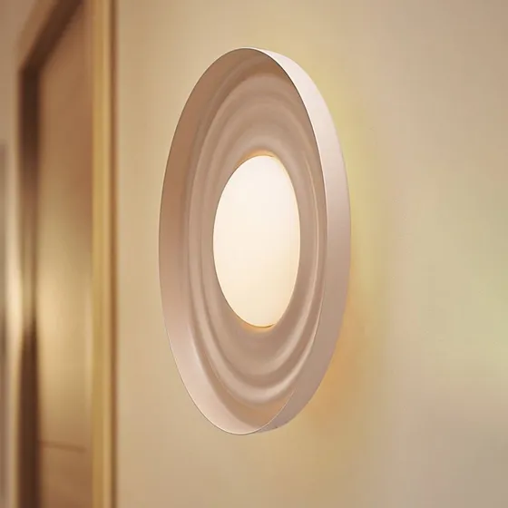 Lindby Waves LED wandlamp - Beige - Ø 43 cm - Metaal