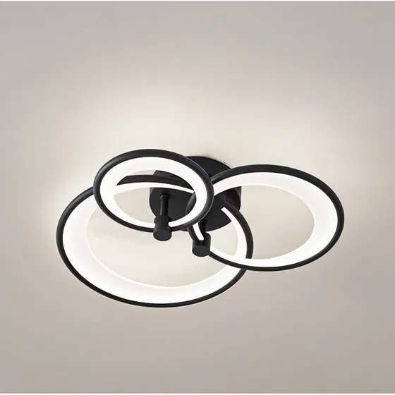 Lindby Sorma LED plafondlamp - Zwart - CCT & Dimbaar