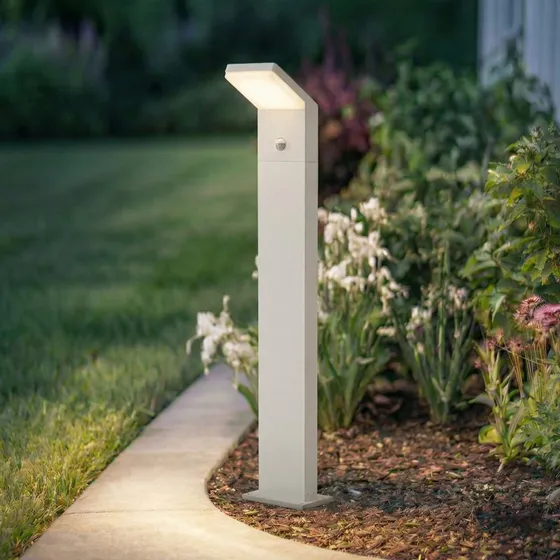 Arcchio LED tuinpadverlichting Yolena, sensor, 100 cm, wit, IP54