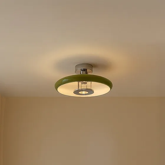 Lindby Branford Plafondlamp - Groen - Metaal - Ø 35 cm