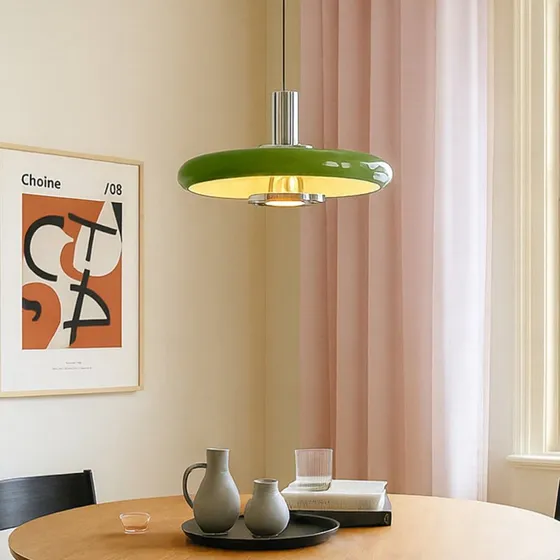 Lindby Branford Hanglamp - Retro Groen - Ø 35 cm