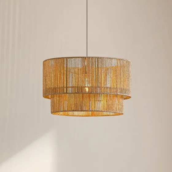 Lindby Anuva Hanglamp - Beige Papier - Ø 45 cm