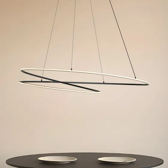 Lucande Gavril LED hanglamp, zwart, dimbaar, 100 cm