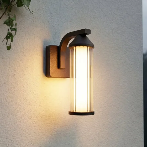 Lindby Neravio LED Buitenwandlamp, Roest, 26 cm, IP54