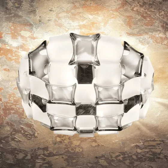 Slamp Mida Plafondlamp, Ø 67 cm, Platina/Wit