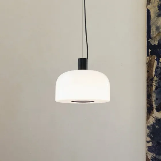 Flos Bellhop Glass S1 Hanglamp Cioko - Wit/Opaal/Chocoladebruin