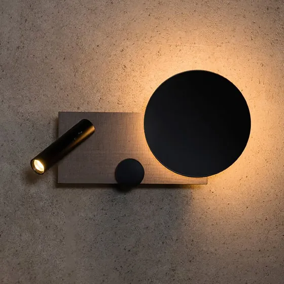 FARO BARCELONA Klee LED Wandlamp - Grijs - Rechteruitvoering